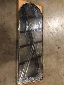 lot 16 image: XRAMFY 20 in. W x 64 in. H Arched Black Modern Aluminum Alloy Framed Full Length Mirror Floor Mirror   Customer Returns See Pictures