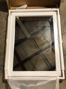 lot 22 image: Medium Rectangle White Contemporary Mirror (36 in. H x 27 in. W)  Customer Returns See Pictures