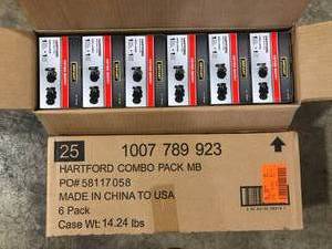 lot 26 image: 12 Pack of  Defiant Hartford Matte Black Single Cylinder Combo Pack Customer Returns See Pictures