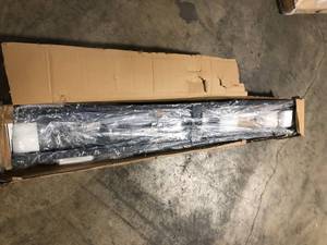 lot 27 image: Zinus GOOD DESIGN Winner - Justina Grey King 14 In. Quick Snap Standing Mattress Foundation Box Spring  Customer Returns See Pictures