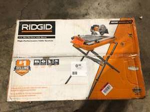 RIDGID 9-Amp 7 in. Blade Corded Wet Tile Saw with Stand  Customer Returns See Pictures