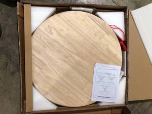 Sophia 30 in. Unfinished Round Solid Wood Pedestal Table by International Concepts  Customer Returns See Pictures