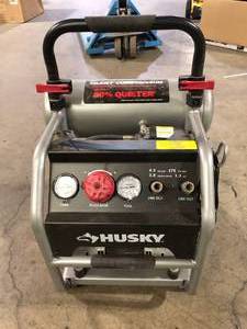 Husky 4.5 Gal. 175 PSI Portable Electric Quiet Air Compressor  Customer Returns See Pictures