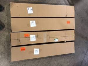 Lot of inPlace Large 48 in. W x 7.8 in. D x 1.3 in. H Black MDF Slim Floating Wall Shelf   Customer Returns See Pictures