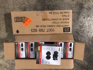 12 Pack of Defiant Hartford Matte Black Single Cylinder Combo Pack Customer Returns See Pictures