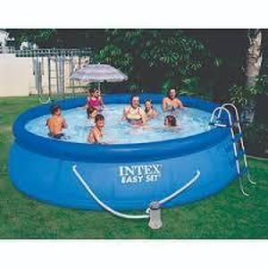 lot 6 image: Intex 26165EH 15ft x 42in Easy Set Inflatable Above Ground Swimming Pool w Pump