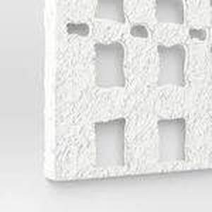 lot 125 image: 30 x 22 Metal and Paper Pulp Geometric Wall Sculpture Off-White - Threshold