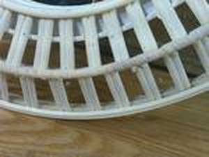 lot 197 image: 20 x 28 Light Woven Oval Mirror - Threshold designed with Studio McGee
