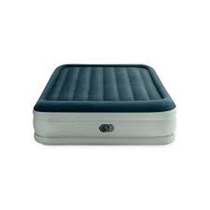 lot 48 image: Intex Elevated 18 Premium Comfort Queen Air Mattress with Internal Pump-Open Damaged Package