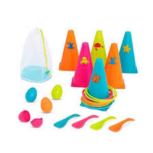 lot 263 image: B. toys Ring Toss & Egg-and-Spoon Outdoor Games Galore