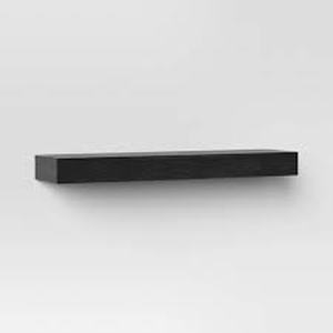 lot 301 image: 24 Floating Wood Shelf - Threshold Black