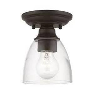 lot 307 image: Livex Lighting Montgomery 1 - Light Flush Mount in Bronze