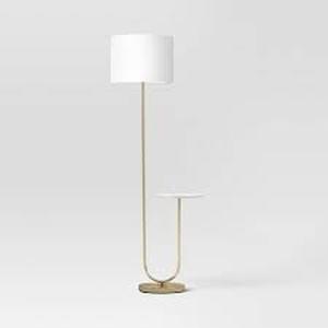 lot 318 image: Floor Lamp with Marble Table - Threshold