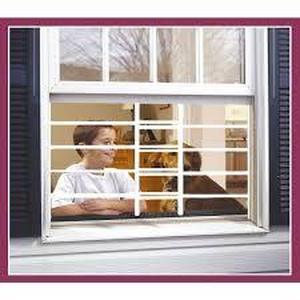 lot 253 image: PRIMELINE TOOLS Window Security Guard, 22-38W.In., White