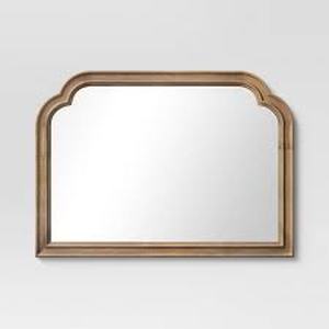 lot 352 image: 36 x 26 French Country Mantle Wood Mirror Natural - Threshold