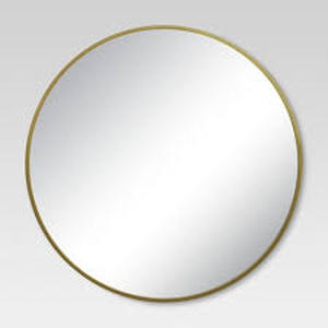 lot 368 image: 28 Round Decorative Wall Mirror - Project 62 Brass