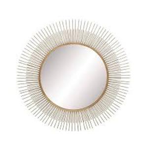 lot 345 image: 36 Metal Starburst Wall Mirror Gold - Olivia & May