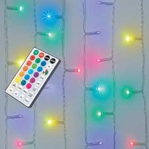 lot 414 image: 5 x 3.5 LED RGB Curtain Light with Remote - West & Arrow