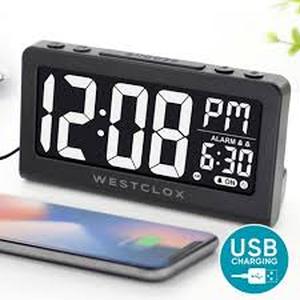 lot 438 image: Vibrating Bed Shaker Digital Alarm Clock - Westclox