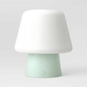 lot 444 image: Portable Mushroom Lamp (Includes LED Light Bulb) - Room Essentials Green