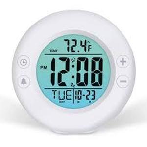 lot 433 image: Digital Color Fade Alarm Clock White - Westclox