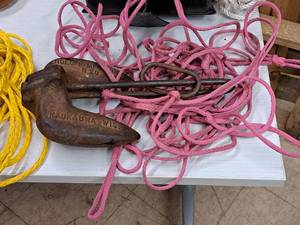 lot 321 image: Boat Anchor, Pink Rope