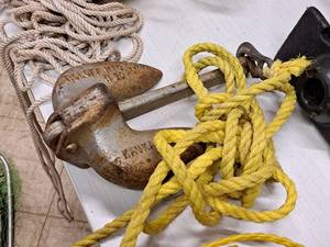 lot 325 image: Boat Anchor, Yellow Rope
