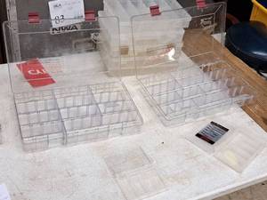 lot 342 image: Lot of (4) Plastic Organizers Cases