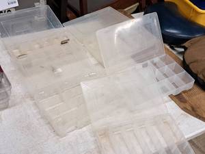lot 343 image: Lot of (5) 10-34 Plastic Organizers Cases