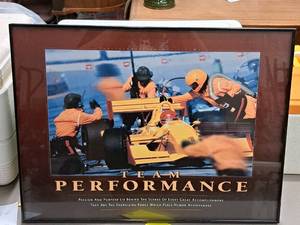 lot 352 image: Team Performance Wall Art  FramedMatted