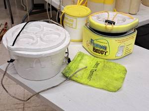 lot 367 image: Lot of (4) Assorted Bait Containers