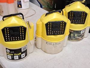 lot 371 image: Lot of (3) Frabill Flow-Troll Minnow Buckets