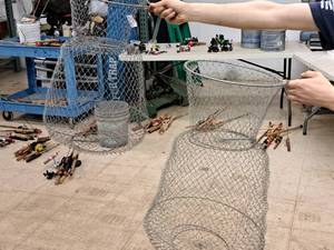 lot 377 image: Lot of (2) Wire Fish Baskets