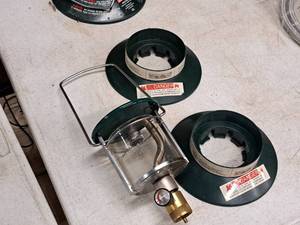lot 407 image: Coleman Propane  Lantern with Two Bases
