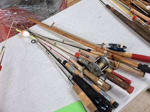 lot 446A image: Lot of (10) Assorted Ice Fishing Rods
