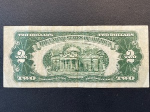 lot 102 image: Red Seal $2 Dollar Bill