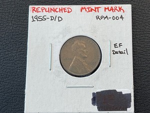 lot 123 image: 1955-DD Lincoln Cent