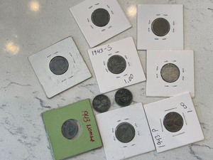 lot 129 image: Lincoln Steel Cents