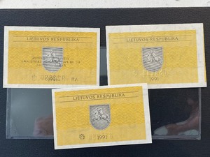 lot 139 image: Lithuania Talonas Notes