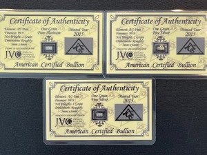 lot 12 image: 1 Grain .999 Platinum and 2 Grains .999 Silver