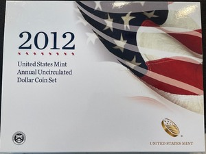 lot 17 image: 2012 United States Mint Annual Uncirculated Dollar Coin Set