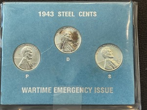 lot 78 image: 1943 Lincoln Steel Cents