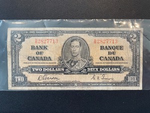 lot 99 image: Bank of Canada $2 Dollar Note