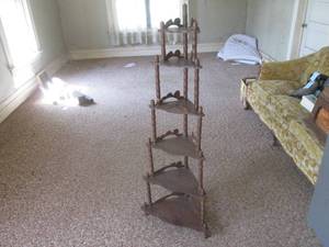 (DLR) Vintage Wood Corner Shelf 55...