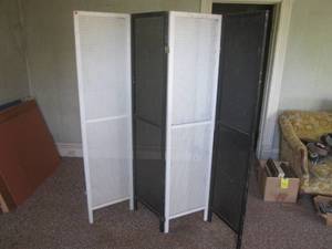(DLR) Vintage 4-Panel Room Divider...