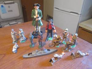(K) Assorted Cast IronMetal Figure...