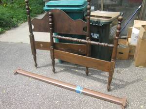 (GRG) Twin Size Wood Head and Foot ...