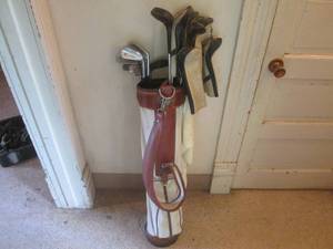 (DLR) Vintage Spalding Golf Bag wi...