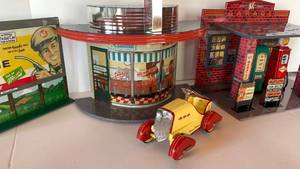Hallmark Kiddie Car Corner Buildings and Pedal Car