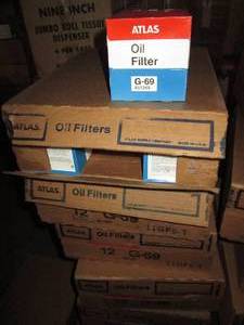 lot 54 image: (5) Cases of 12 Atlas Oil Filters size G-69
